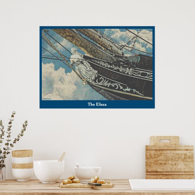 Poster Barque Elissa Figurhead (Cozinha)