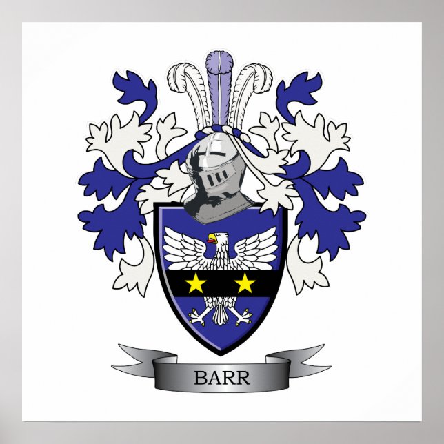 Poster Barr Family Crest Coat of Arms (Frente)