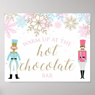 Poster Barra de Chocolate Quente Nutcracker Flocos de Nev