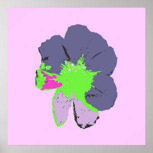 Pôster Barra de Cores/ Flor PopArt