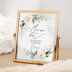 Poster barra de Mimosa folhagem Greneery dourada