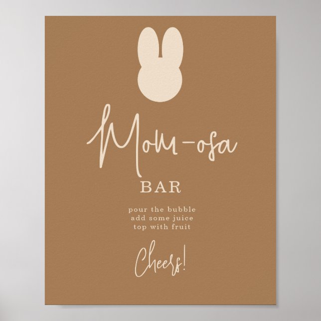 Poster Barra de mOM-osa Coelho Simples (Frente)