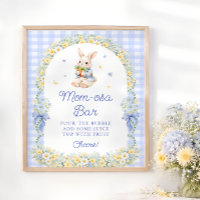 Barra de Mom-osa para Chá de Bebê do Coelho Azul F