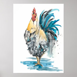 Poster Barra do Rooster - Retrato de Aquarela