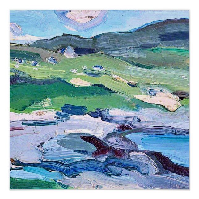 Pôster Barra, na Escócia, pintura de Samuel Peploe, (Frente)