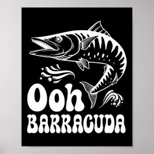 Poster Barracuda Engraçado Ohh Pescaria Para Amantes de M