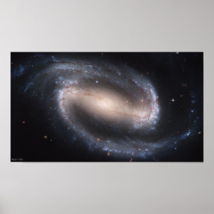 Poster barrado NGC-1300 da galáxia espiral