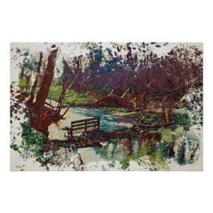 Pôster Barragem de Willow Hall, Arte Impressionista de So