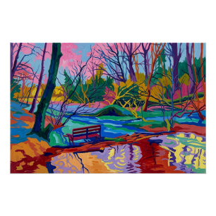 Pôster Barragem de Willow Hall Sowerby Bridge Arte Fauvis