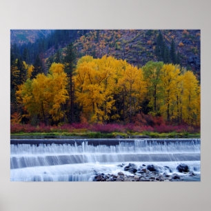 Poster Barragem Wenatchee no outono