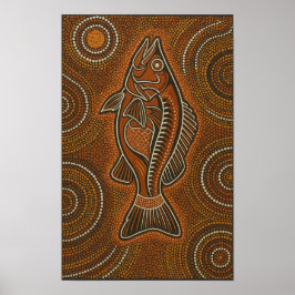 Poster Barramundi Arte Dot Original