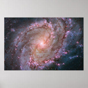 Poster Barred Spiral Galaxy Messier 83.