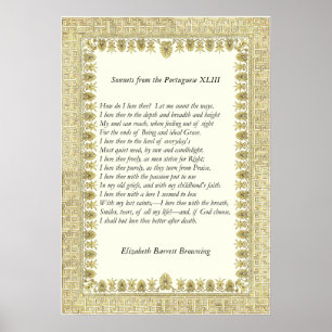 Poster Barrett Browning - Sonnets dos portugueses 43