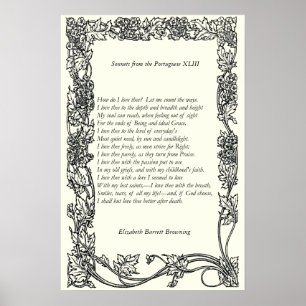 Poster Barrett Browning - Sonnets dos portugueses 43