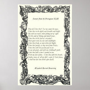 Poster Barrett Browning - Sonnets dos portugueses 43