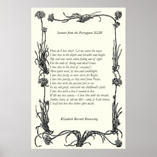 Poster Barrett Browning - Sonnets dos portugueses 43