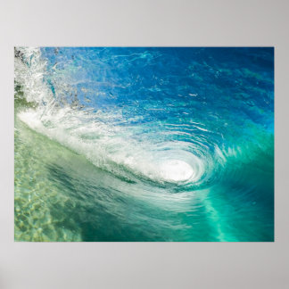 Poster Barril de ondas gigantes do oceano Pacífico