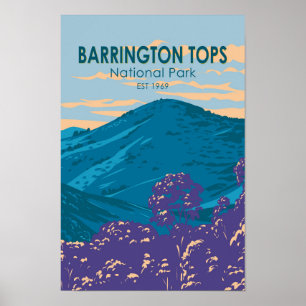Poster Barrington Tops National Park Austrália Vintage