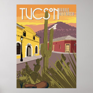 Poster Barrio de 28"x20" - Tucson, Arizona