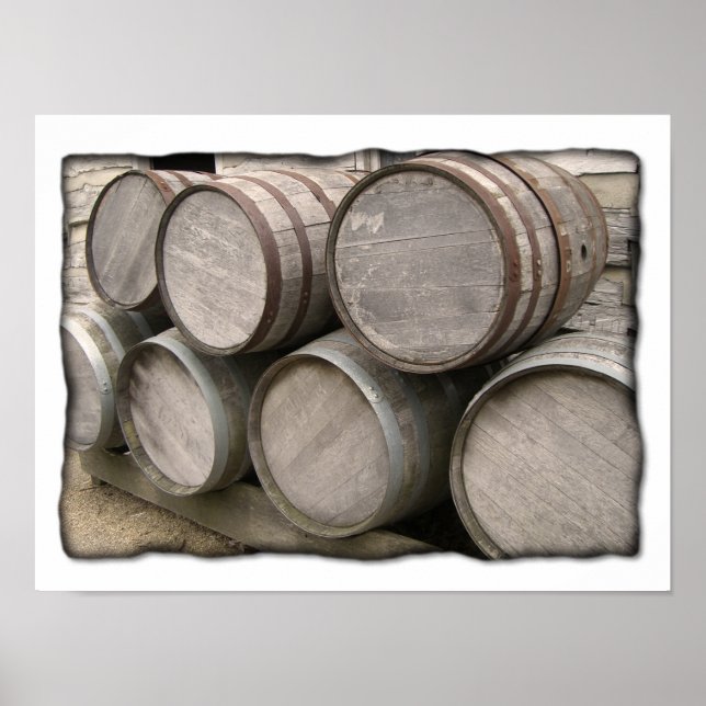 Poster Barris de Madeira Rustic (Frente)