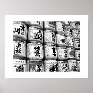 Poster Barris de Sake: Santuário Meiji, Tóquio