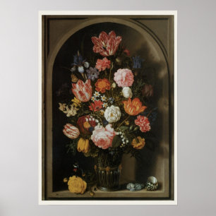 Poster Barroco Antigo, Flor por Bosschaert, o Velho