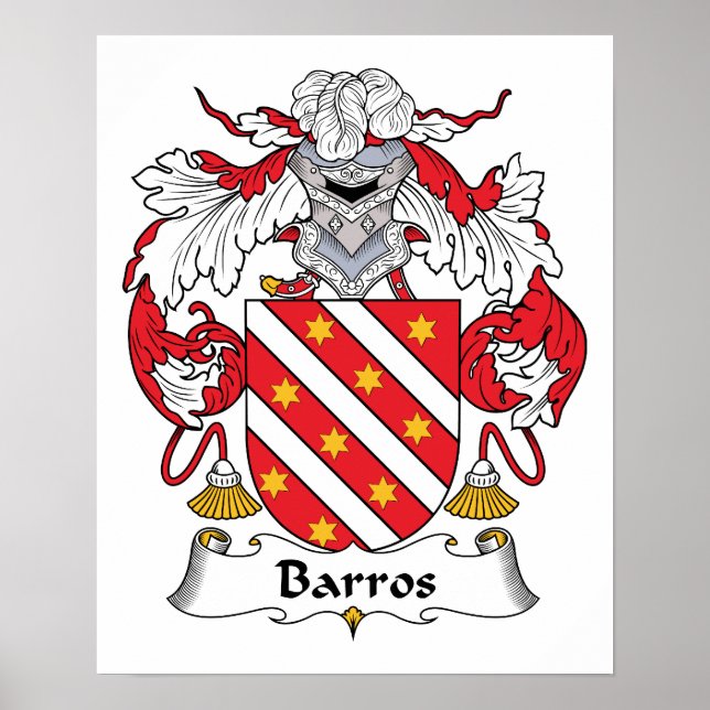 Pôster Barros Family Crest (Frente)