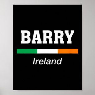 Poster Barry Sobrenome Irlandês Dia de São Patrício Bande