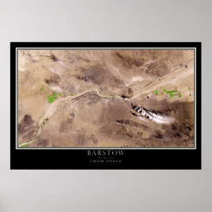 Poster Barstow California do Space Satellite Map