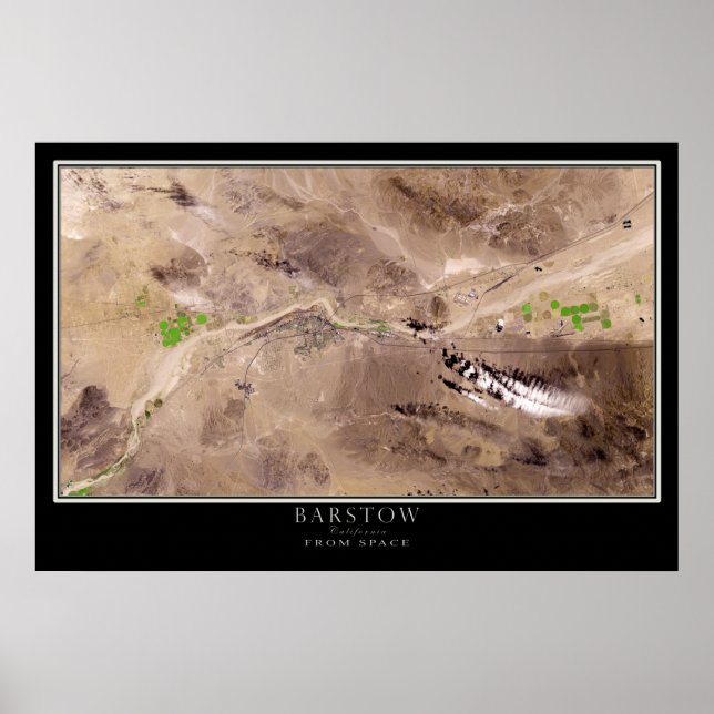 Poster Barstow California do Space Satellite Map (Frente)