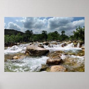 Pôster Barton Creek Greenbelt Waterfalls - Austin, Texas
