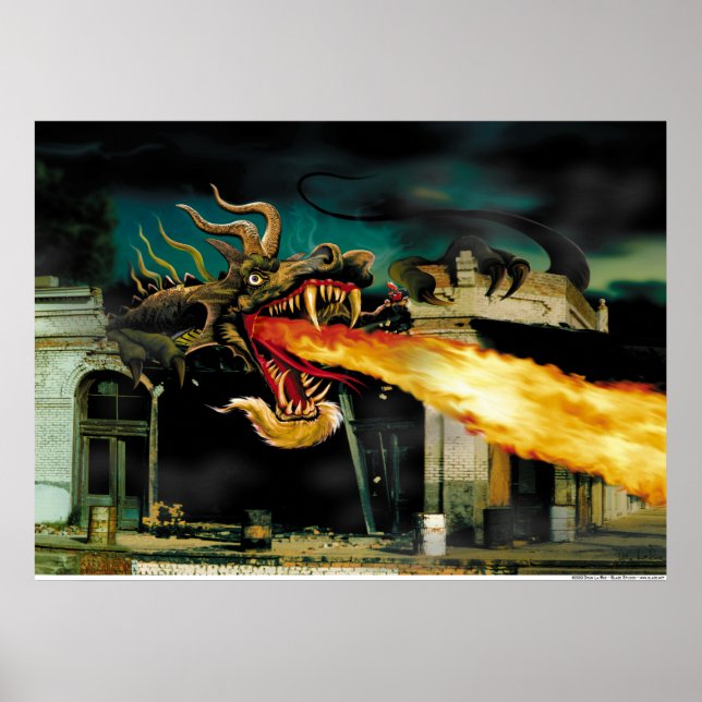 Pôster Barton The Mutant Salamander Dragon por Doug LaRue (Frente)