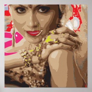 Poster baseado em vetor artístico de Bollywood