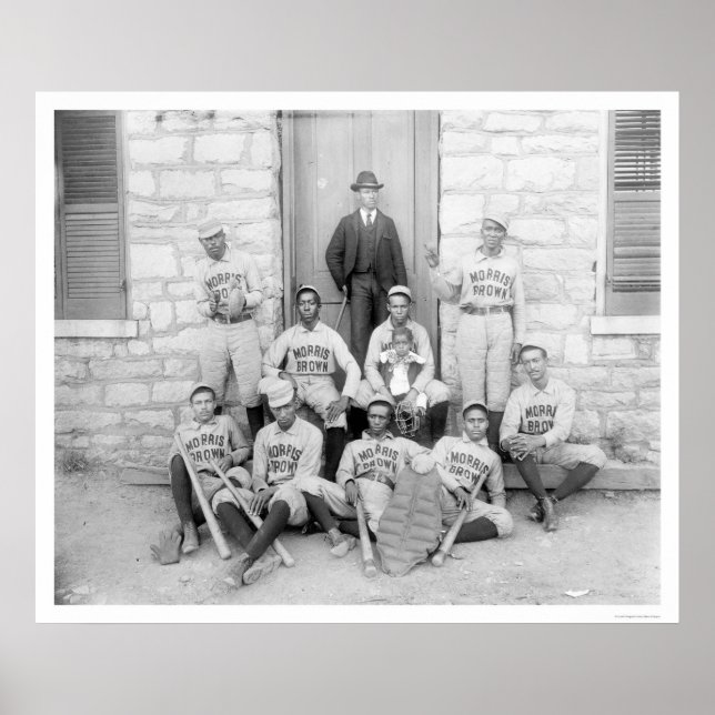 Pôster Baseball Afro-Americano 1900 (Frente)