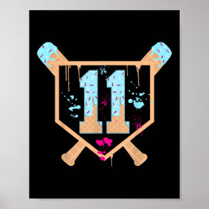 Poster Baseball com 11 anos de idade 11 de de Sorvete