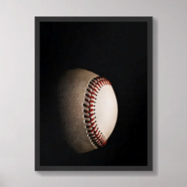 Poster Baseball Dark Textured Minimalist