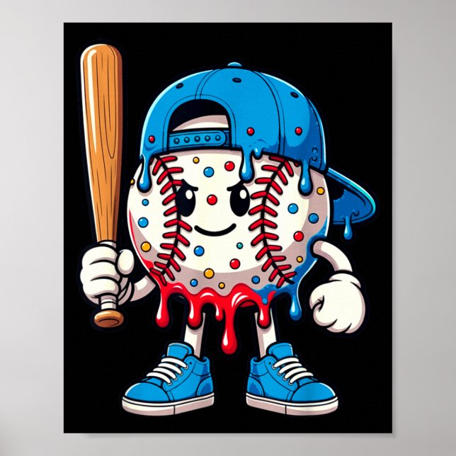 Poster Baseball Drip Baseball Life Style 101 Apparel Yout (Frente)