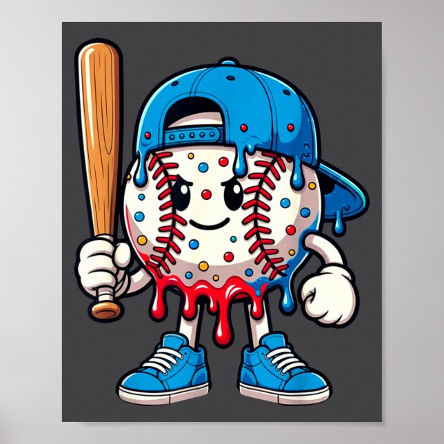Poster Baseball Drip Baseball Life Style 101 Apparel Yout (Frente)