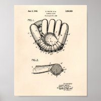 Baseball Glove 1942, Arte Patente, Antigo Peper
