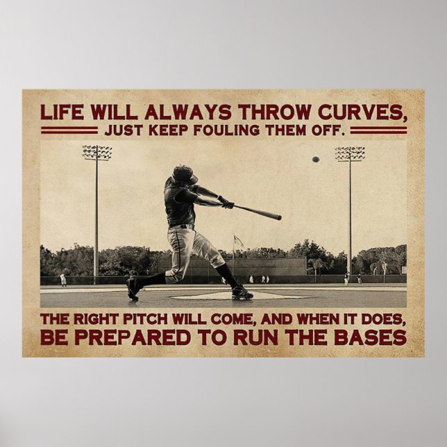 Poster Baseball Life Poster, Baseball Wall Art, Baseball (Frente)