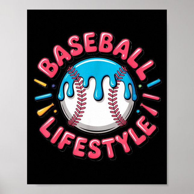 Poster Baseball Lifestyle 101 Apparel Youth Drip Baseball (Frente)