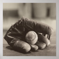 Baseball Nostalgia - Mitt and Baseball