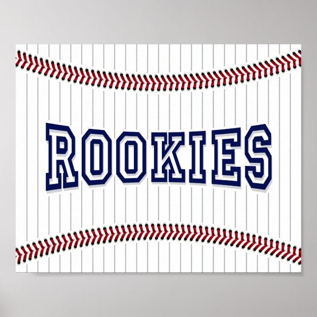 Poster Baseball Party ROOKIES Sign Print (Frente)