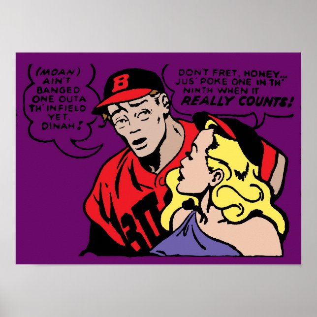 Pôster Baseball Playa e sua garota (Frente)