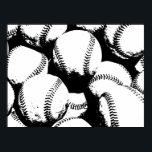 Poster Baseball Pop Art - Esportes Baseballs<br><div class="desc">Um design moderno de baseball de pop.</div>