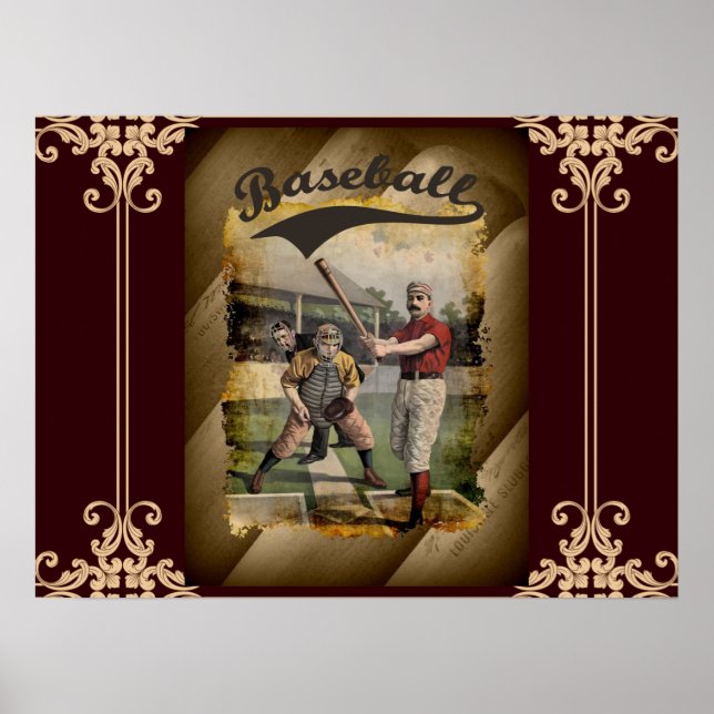 Poster Baseball:Poster vintage (Frente)