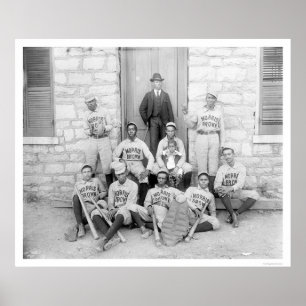 Pôster Basebol 1900 do afro-americano