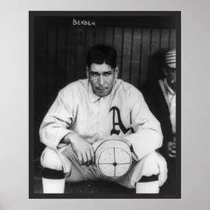 Poster Basebol 1910 do atletismo do dobrador do jarro