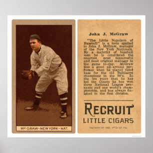 Pôster Basebol 1911 de John J McGraw Giants