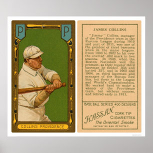 Pôster Basebol 1911 do providência de Jimmy Collins